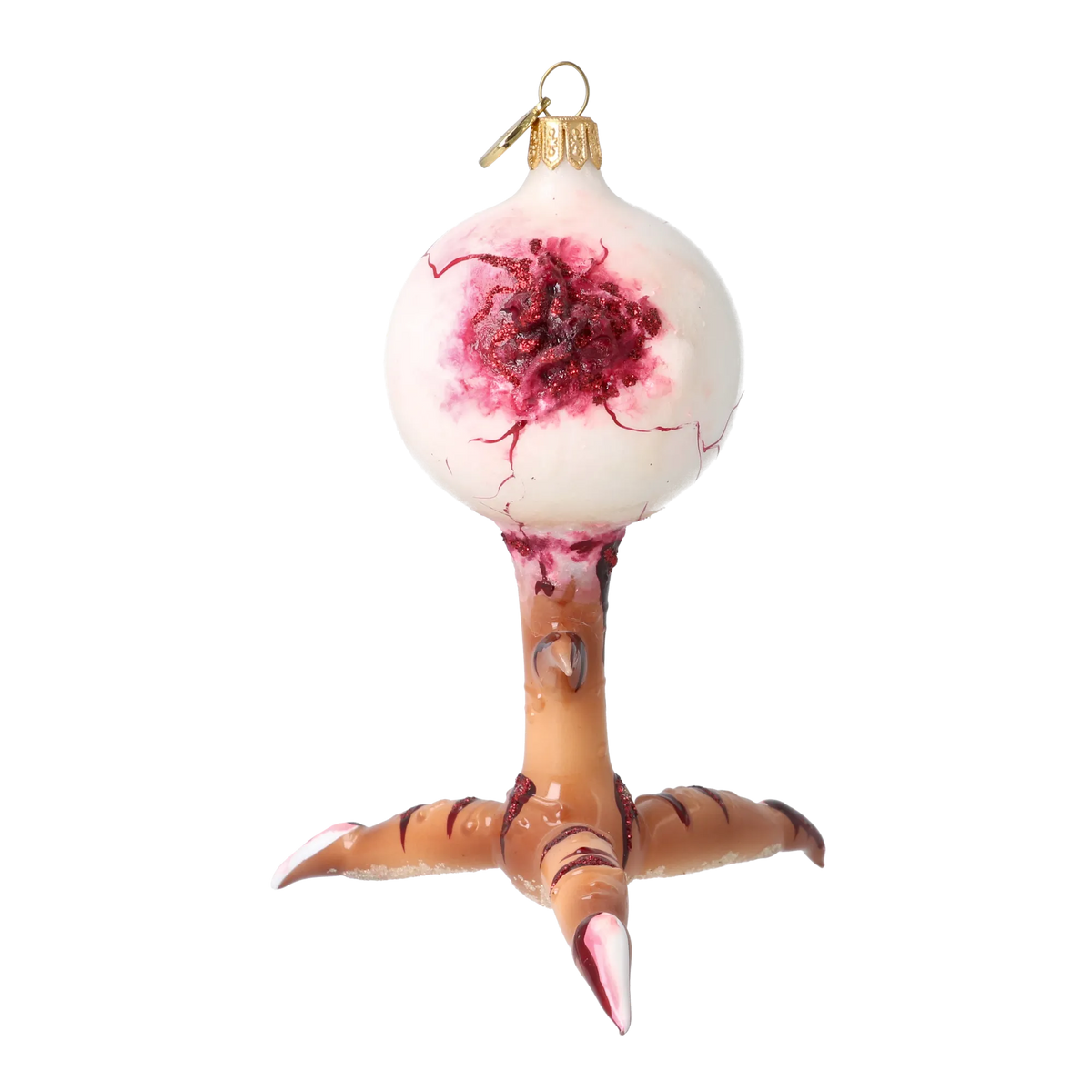 Vigilant Amethyst Talon | Hand-Painted Glass Ornament | Blubom 2022-141