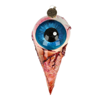 Piercing Sanguine Scoop | Hand-Painted Glass Ornament | Blubom 2022-146