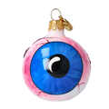Sleepless Azure Gaze | Hand-Painted Glass Ornament | Blubom 2022-157