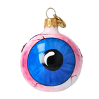 Sleepless Azure Gaze | Hand-Painted Glass Ornament | Blubom 2022-157