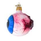 Sleepless Azure Gaze | Hand-Painted Glass Ornament | Blubom 2022-157