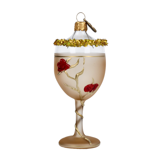 Gilded Crimson Bordeaux Premium christmas glass ornament 2022-171