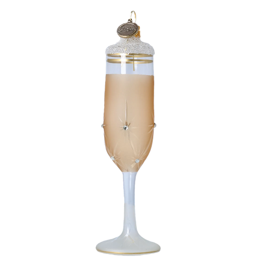 Gilded Star Champagne Flute Premium christmas glass ornament 2022-173