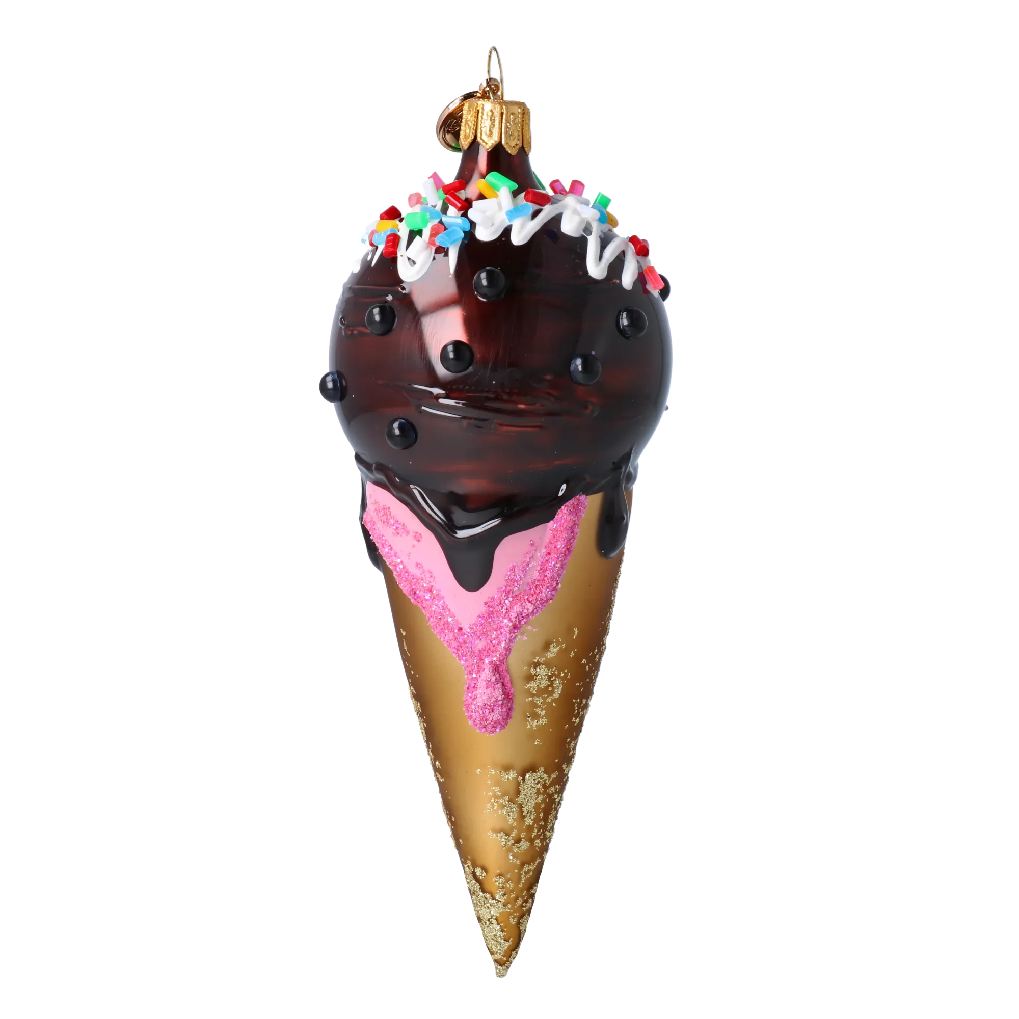 Dripping Ice Cream Cone in Chocolate