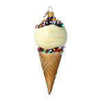 Velvet Cream Confection | Hand-Painted Glass Ornament | Blubom 2022-177