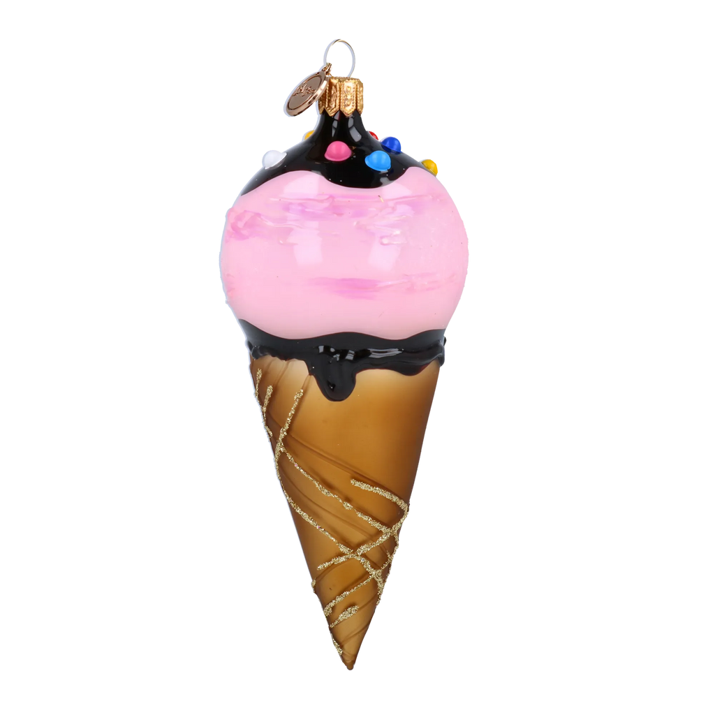 Roseate Ganache | Hand-Painted Glass Ornament | Blubom 2022-178