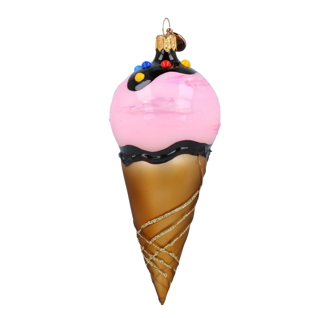 Roseate Ganache | Hand-Painted Glass Ornament | Blubom 2022-178