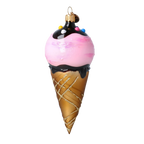 Roseate Ganache | Hand-Painted Glass Ornament | Blubom 2022-178