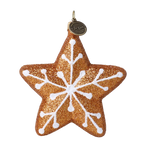 Amber Solstice Frost | Hand-Painted Glass Ornament | Blubom 2022-189