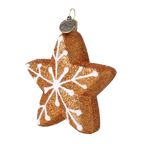 Amber Solstice Frost | Hand-Painted Glass Ornament | Blubom 2022-189