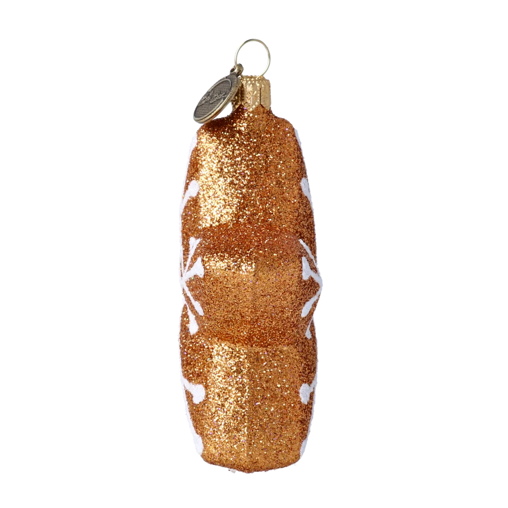 Amber Solstice Frost | Hand-Painted Glass Ornament | Blubom 2022-189