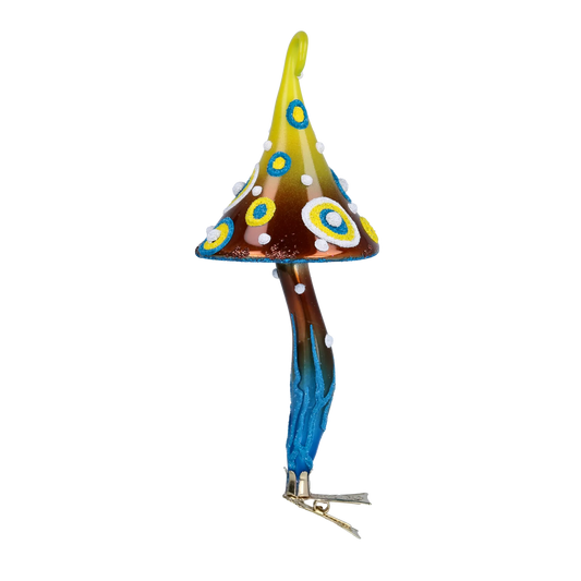 Mystic Azure Toadstool Premium christmas glass ornament 2022-205