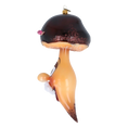 Load image into Gallery viewer, Cheerful Forest Grandpa Mushroom  Handmade Glass Christmas ornament
