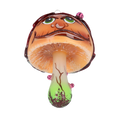 Load image into Gallery viewer, Enchanted Toadstool Mushroom. Handmade Glass Christmas ornament. 2022-209
