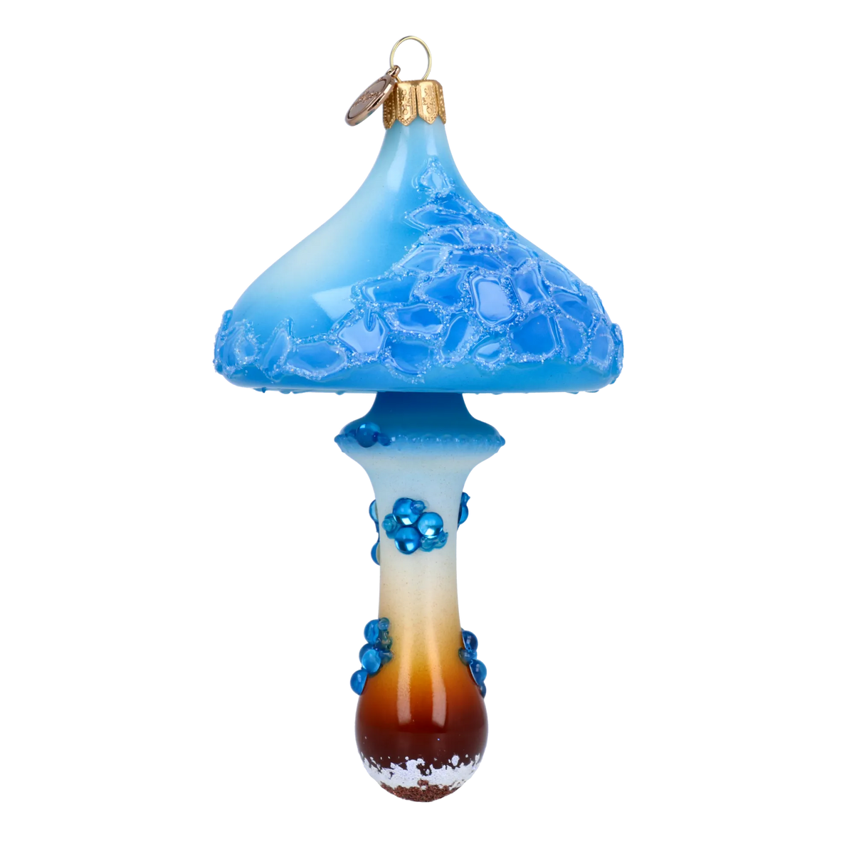 Cerulean Frost Canopy | Hand-Painted Glass Ornament | Blubom 2022-215