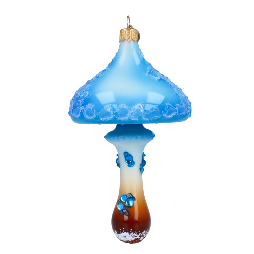 Cerulean Frost Canopy | Hand-Painted Glass Ornament | Blubom 2022-215