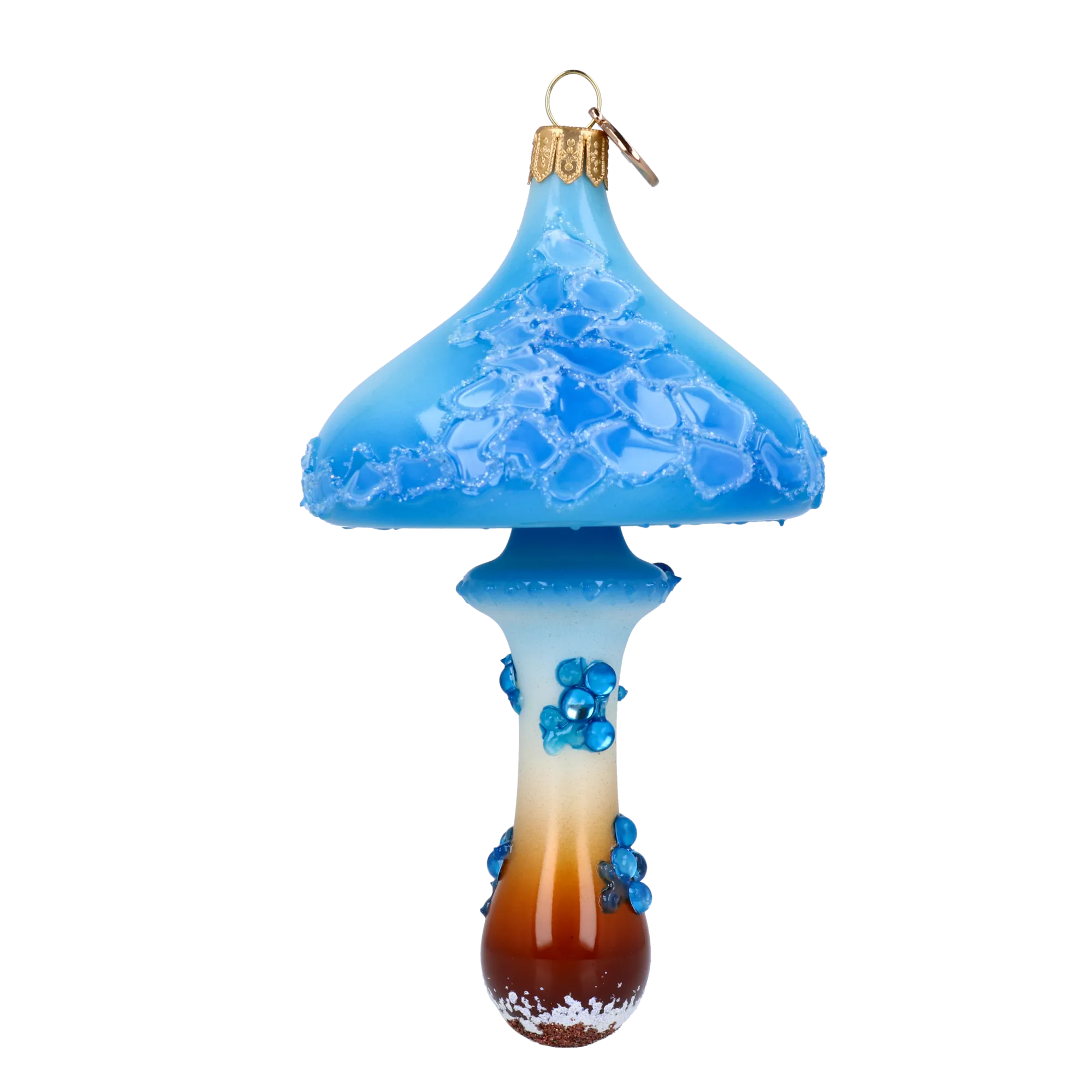 Cerulean Frost Canopy | Hand-Painted Glass Ornament | Blubom 2022-215