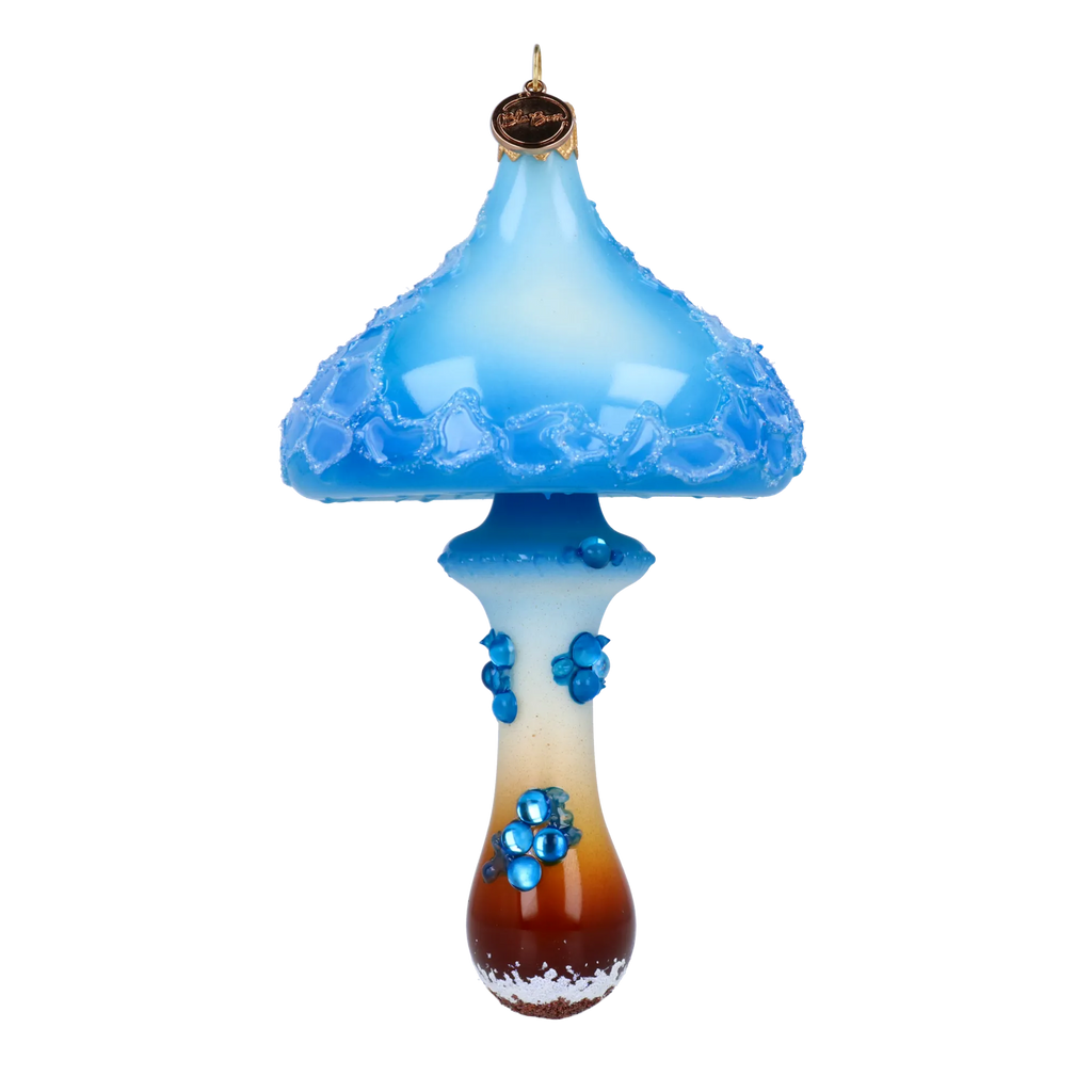 Cerulean Frost Canopy | Hand-Painted Glass Ornament | Blubom 2022-215