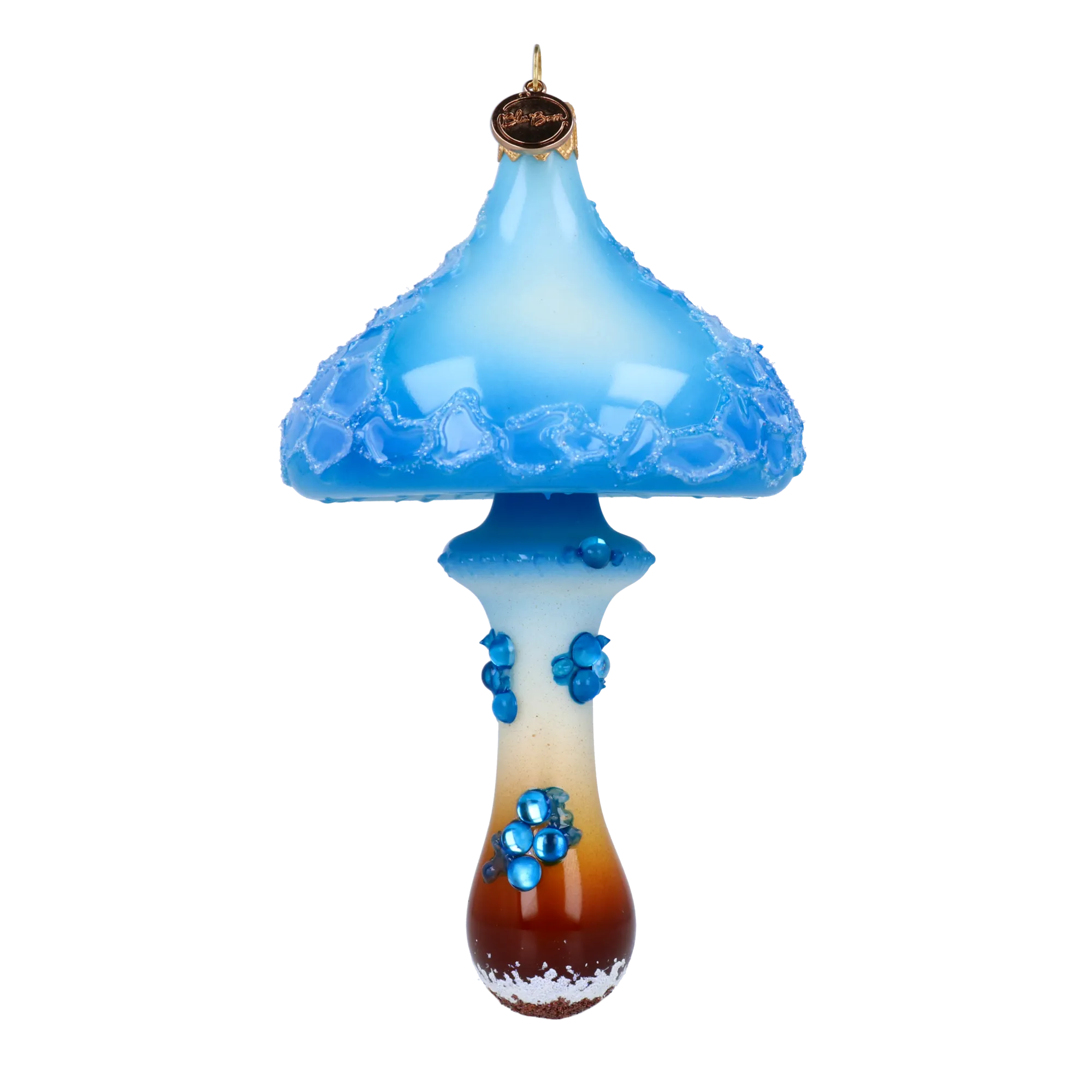 Cerulean Frost Canopy | Hand-Painted Glass Ornament | Blubom 2022-215