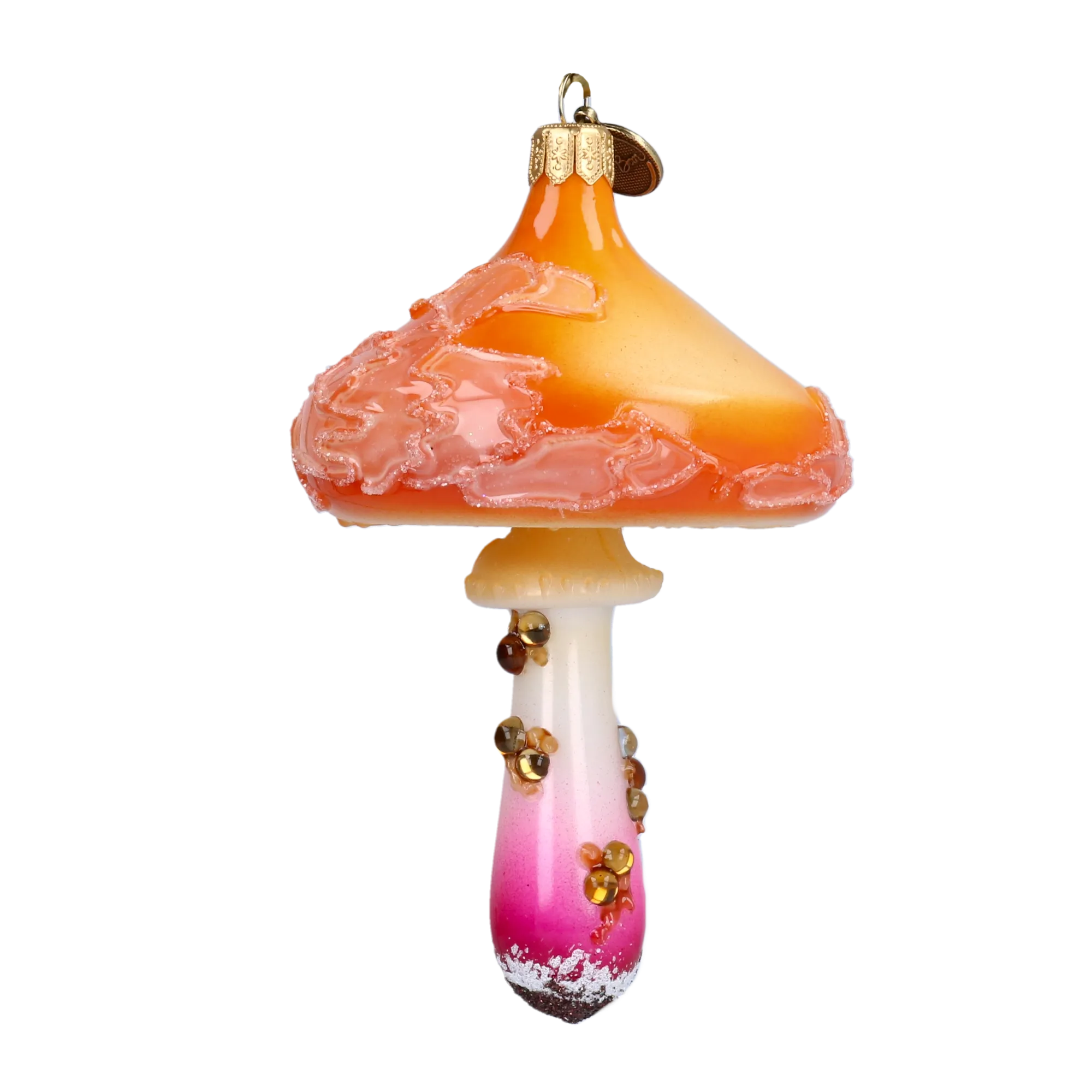 Veiled Saffron Sprout | Hand-Painted Glass Ornament | Blubom 2022-217