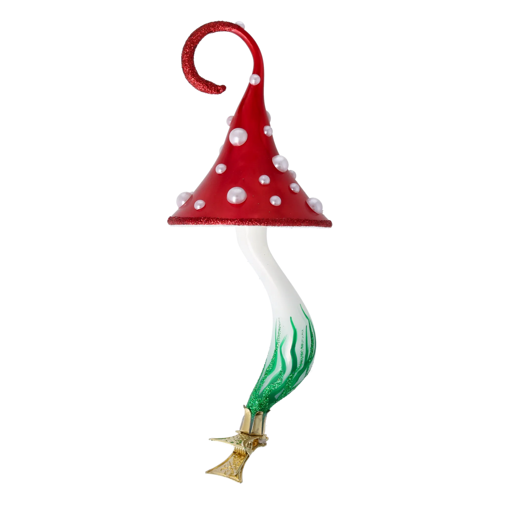 Stately Crimson Sentry | Hand-Painted Glass Ornament | Blubom 2022-218