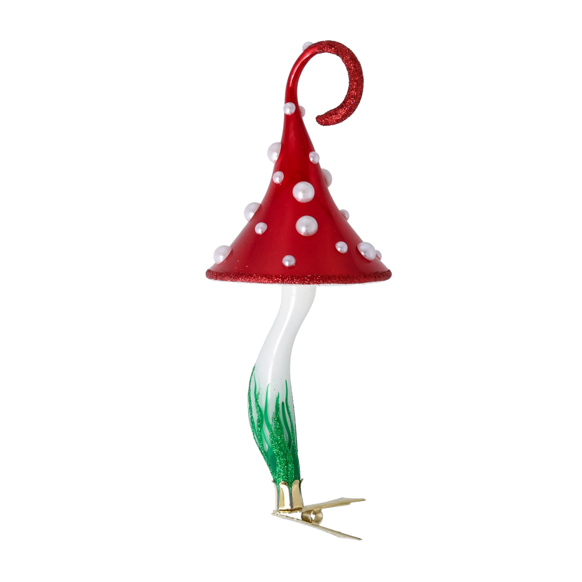 Stately Crimson Sentry | Hand-Painted Glass Ornament | Blubom 2022-218