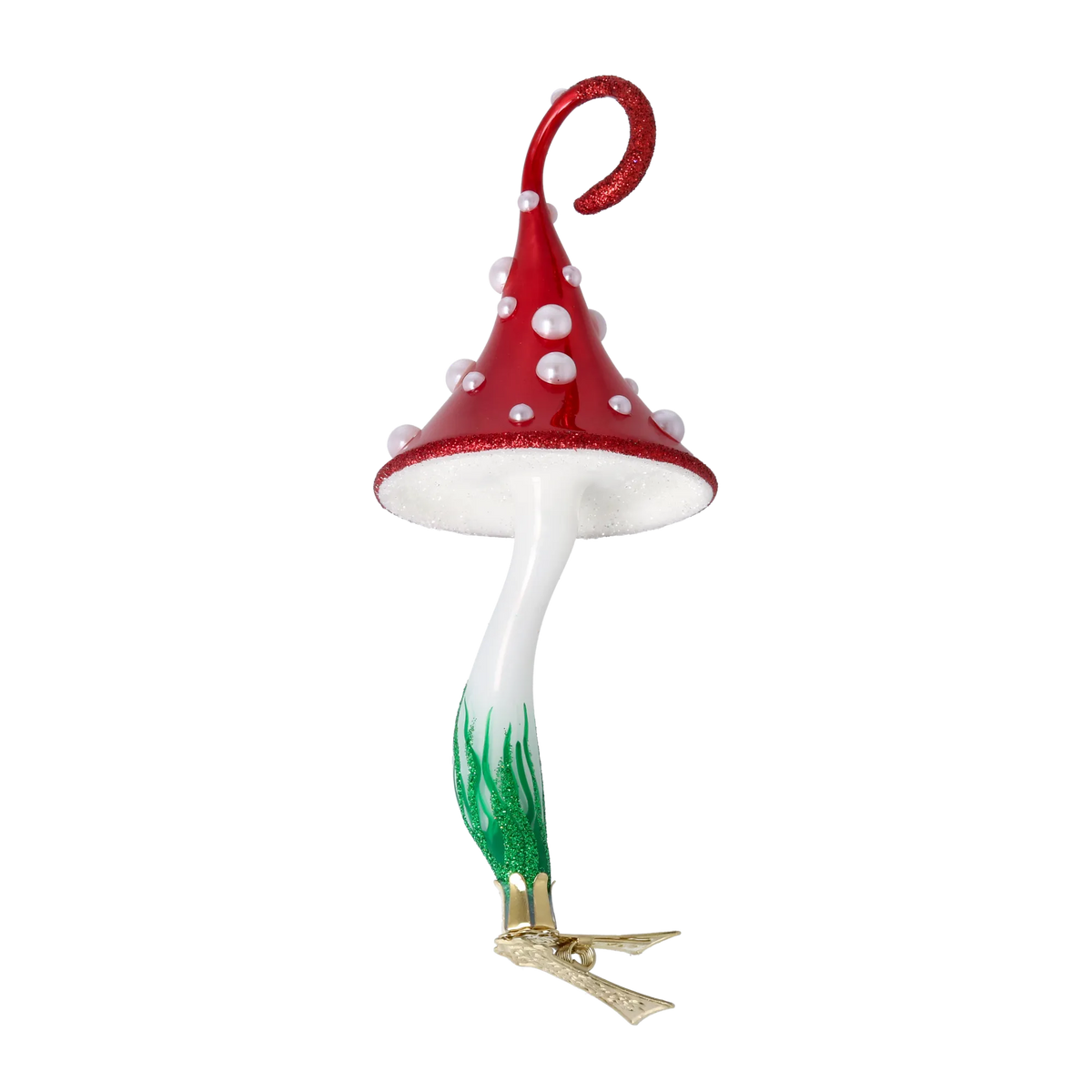 Stately Crimson Sentry | Hand-Painted Glass Ornament | Blubom 2022-218