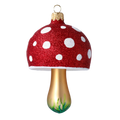 Scarlet Glade Sentinel | Hand-Painted Glass Ornament | Blubom 2022-232