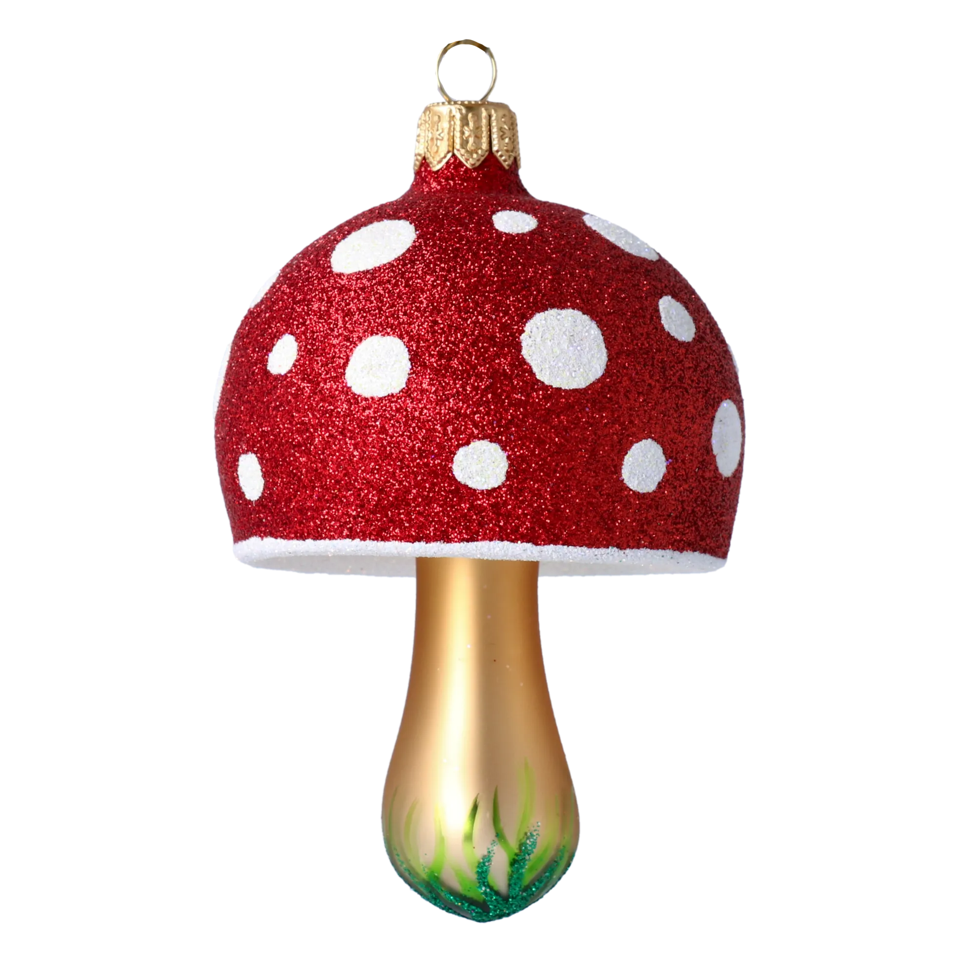 Scarlet Glade Sentinel | Hand-Painted Glass Ornament | Blubom 2022-232