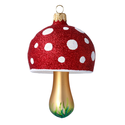 Scarlet Forest Toadstool Premium christmas glass ornament 2022-232