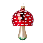 Toadstool Frost Dapples | Hand-Painted Glass Ornament | Blubom 2022-233