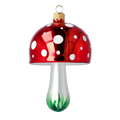 Scarlet Forest Sentinel | Hand-Painted Glass Ornament | Blubom 2022-234