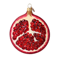 Load image into Gallery viewer, Pomegranate Slice. Handmade Glass Christmas ornament. 2022-235
