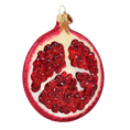 Load image into Gallery viewer, Pomegranate Slice. Handmade Glass Christmas ornament. 2022-235
