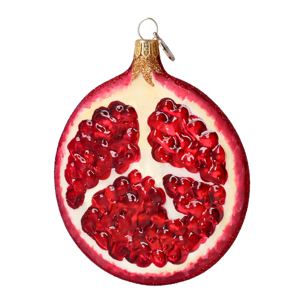 Garnet Seed Abundance | Hand-Painted Glass Ornament | Blubom 2022-235