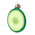 Load image into Gallery viewer, Cucumber Slice. Handmade Glass Christmas ornament. 2022-240
