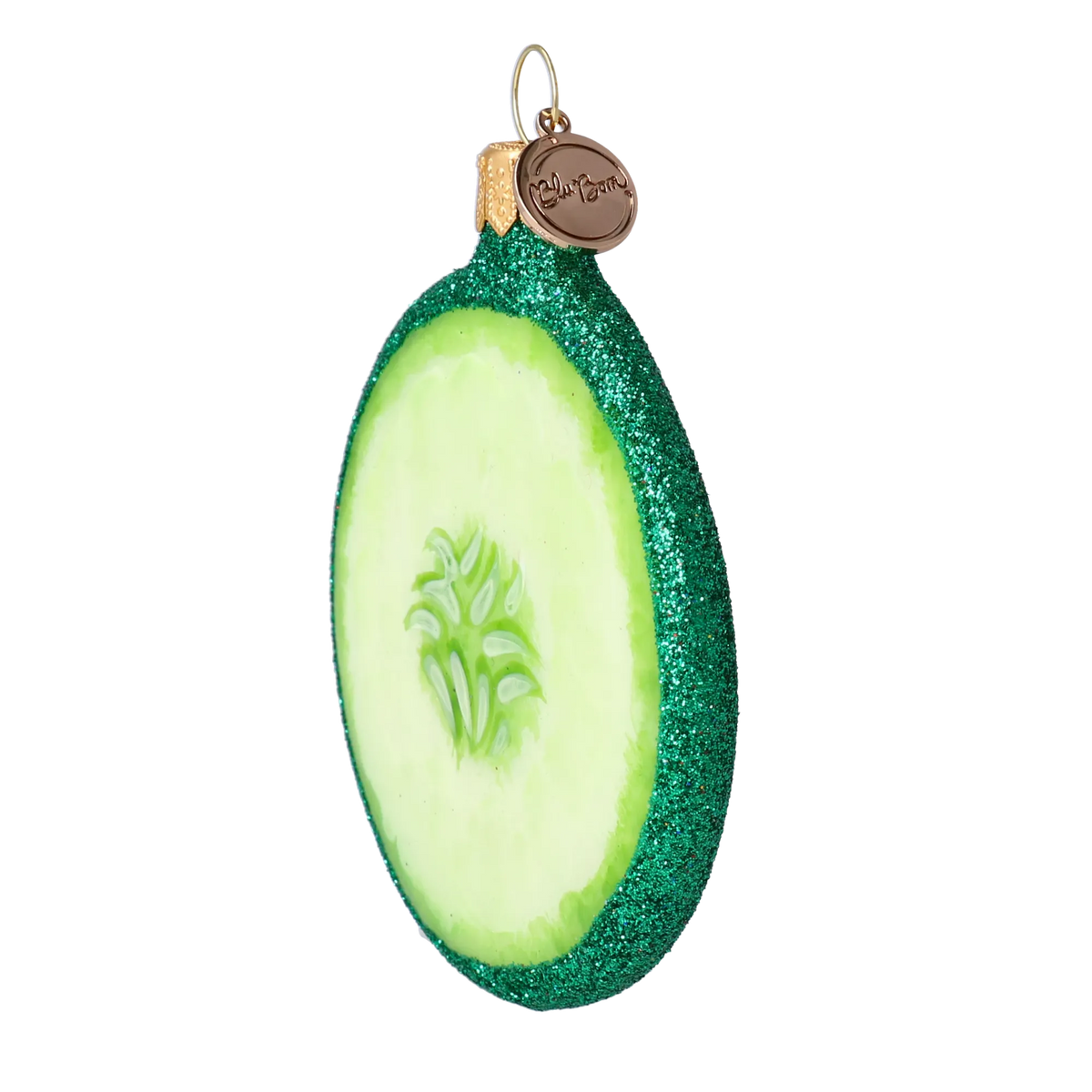 Crisp Jade Silence | Hand-Painted Glass Ornament | Blubom 2022-240
