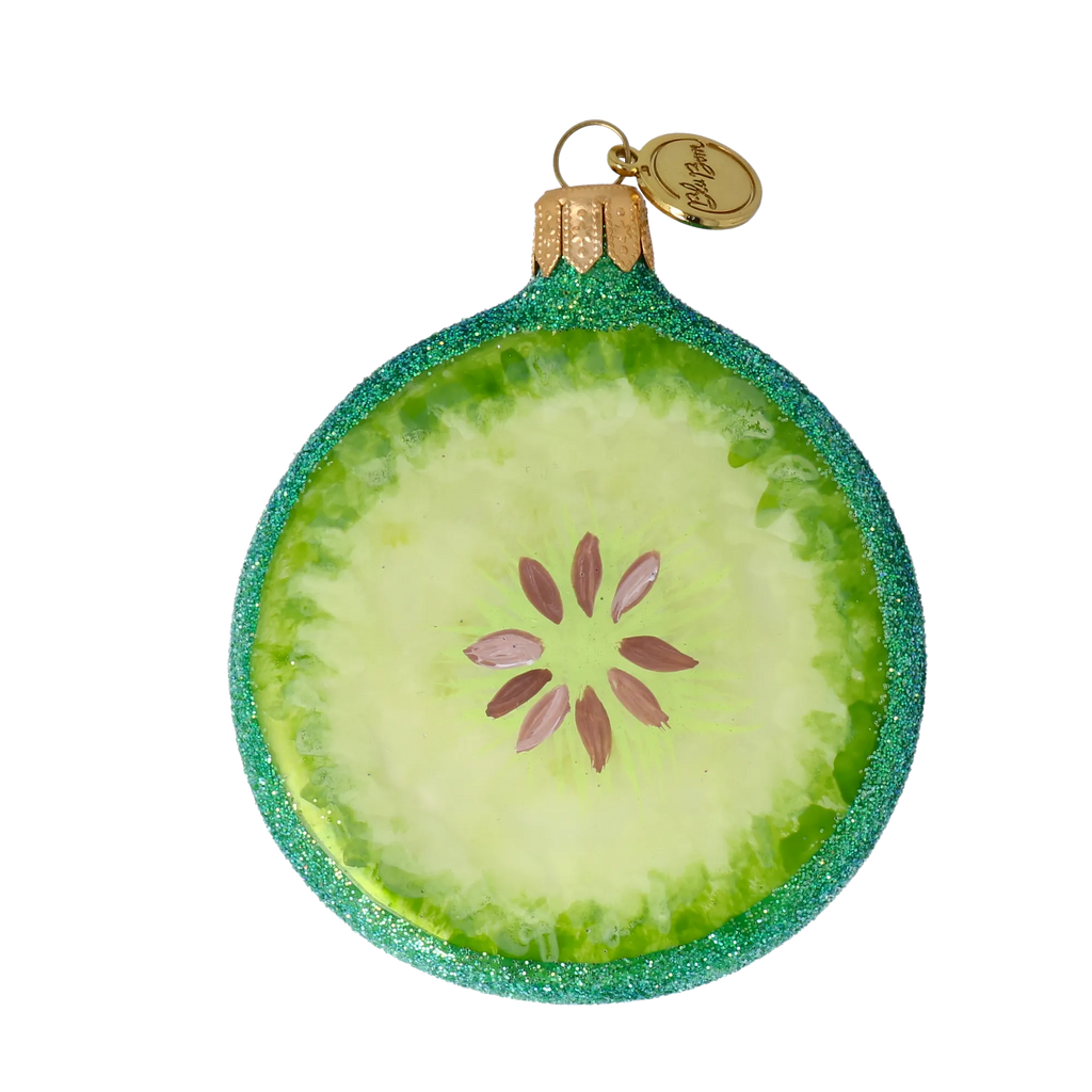 Crisp Jade Silence | Hand-Painted Glass Ornament | Blubom 2022-240