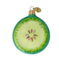 Load image into Gallery viewer, Cucumber Slice. Handmade Glass Christmas ornament. 2022-240
