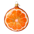 Load image into Gallery viewer, Orange slice. Handmade Glass Christmas ornament. 2022-241
