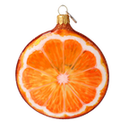 Saffron Orchard Radiance | Hand-Painted Glass Ornament | Blubom 2022-241