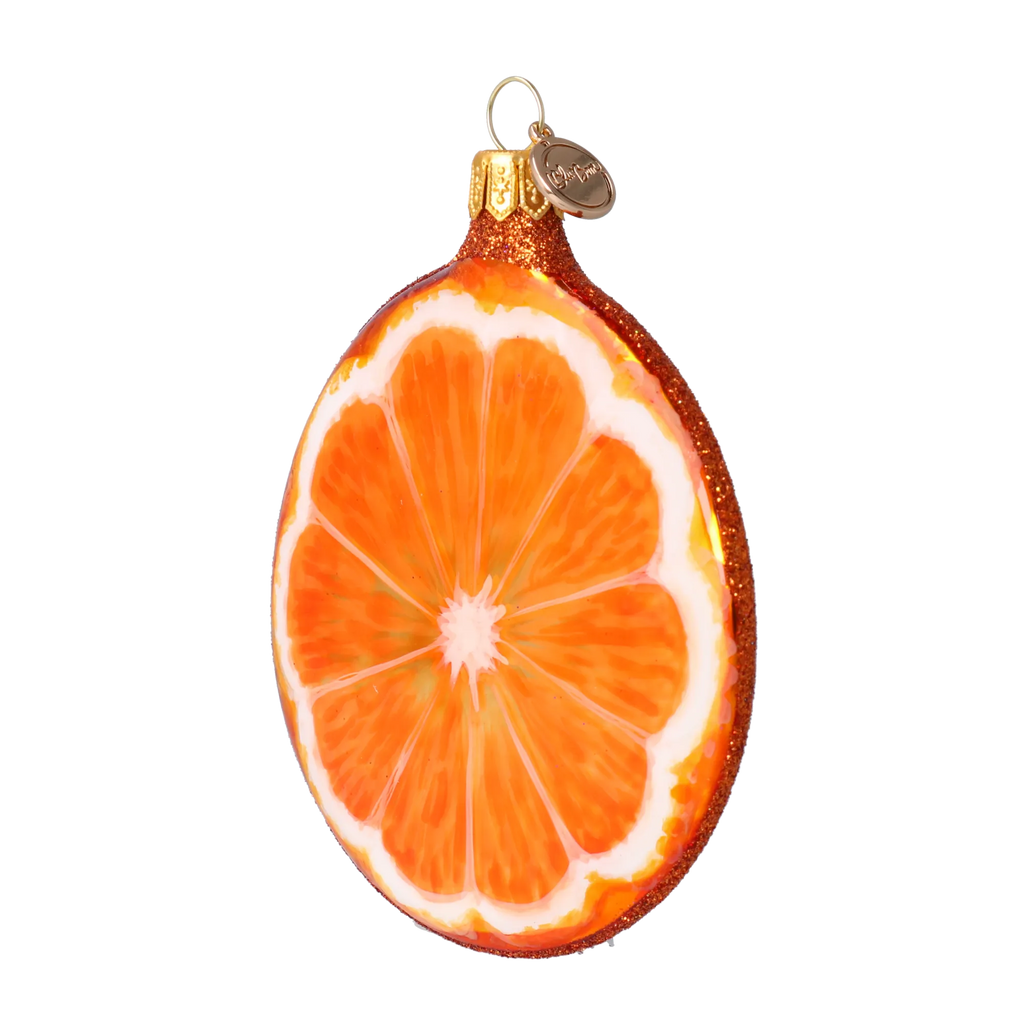 Saffron Orchard Radiance | Hand-Painted Glass Ornament | Blubom 2022-241