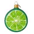 Load image into Gallery viewer, Lime slice. Handmade Glass Christmas ornament. 2022-242
