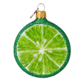 Load image into Gallery viewer, Lime slice. Handmade Glass Christmas ornament. 2022-242
