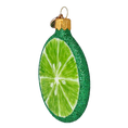 Load image into Gallery viewer, Lime slice. Handmade Glass Christmas ornament. 2022-242
