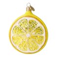 Load image into Gallery viewer, Lemon Slice. Handmade Glass Christmas ornament. 2022-243
