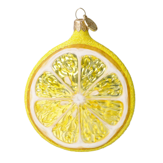 Lemon Slice. Handmade Glass Christmas ornament. 2022-243