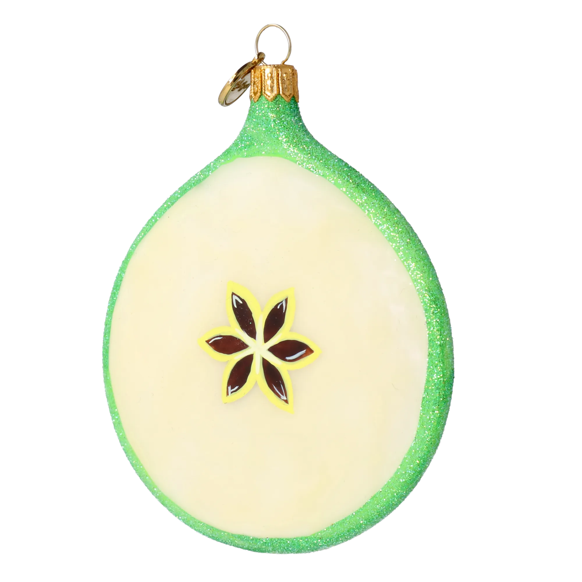 Christmas Apple - Handmade Glass Christmas ornament. 2022-244