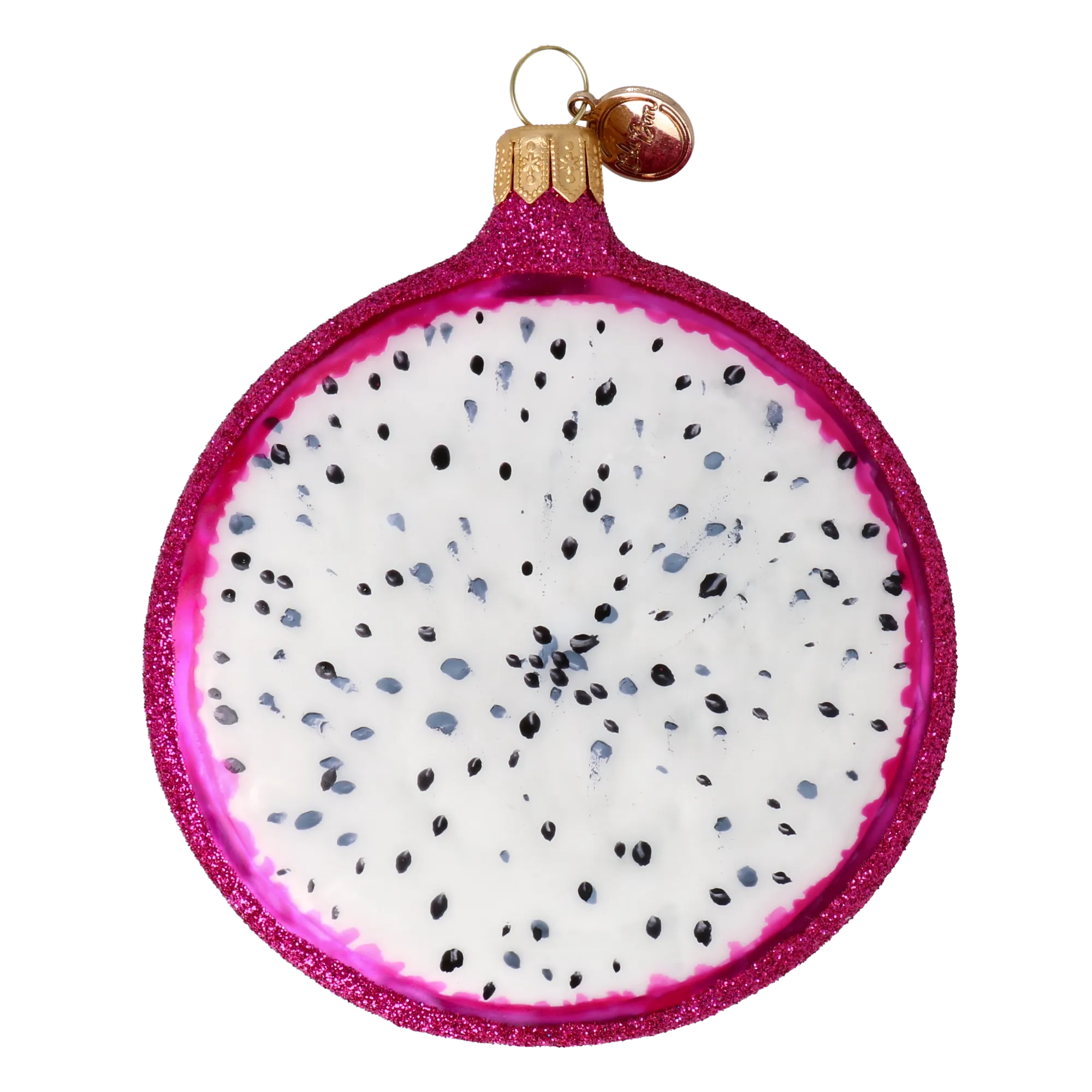 Dragon Fruit. Handmade Glass Christmas ornament. 2022-245