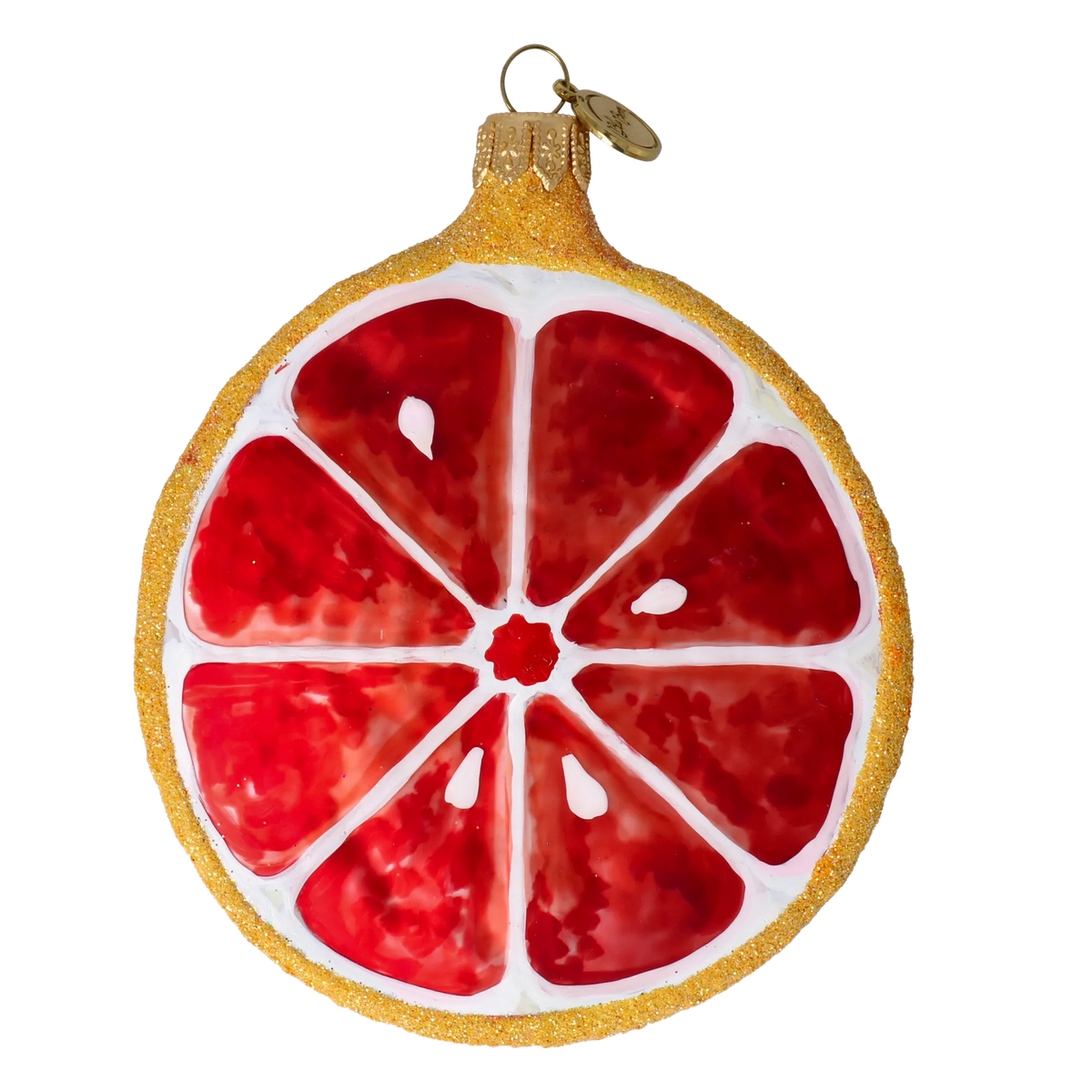 Ruby Meridian | Hand-Painted Glass Ornament | Blubom 2022-246